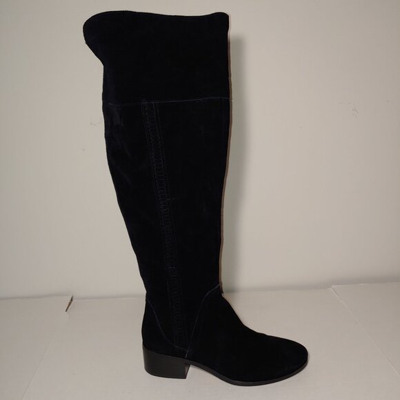 Vince Camuto Kochelda Over the Knee Leather Suede Boots Black Size 9M - Picture 1 of 10